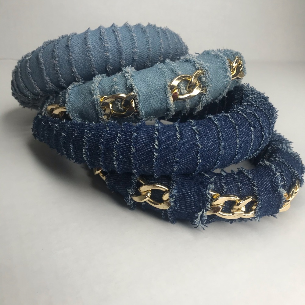❗️Store closing❗️Distressed denim padded headband